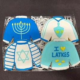 Hanukkah ugly sweater cookie set